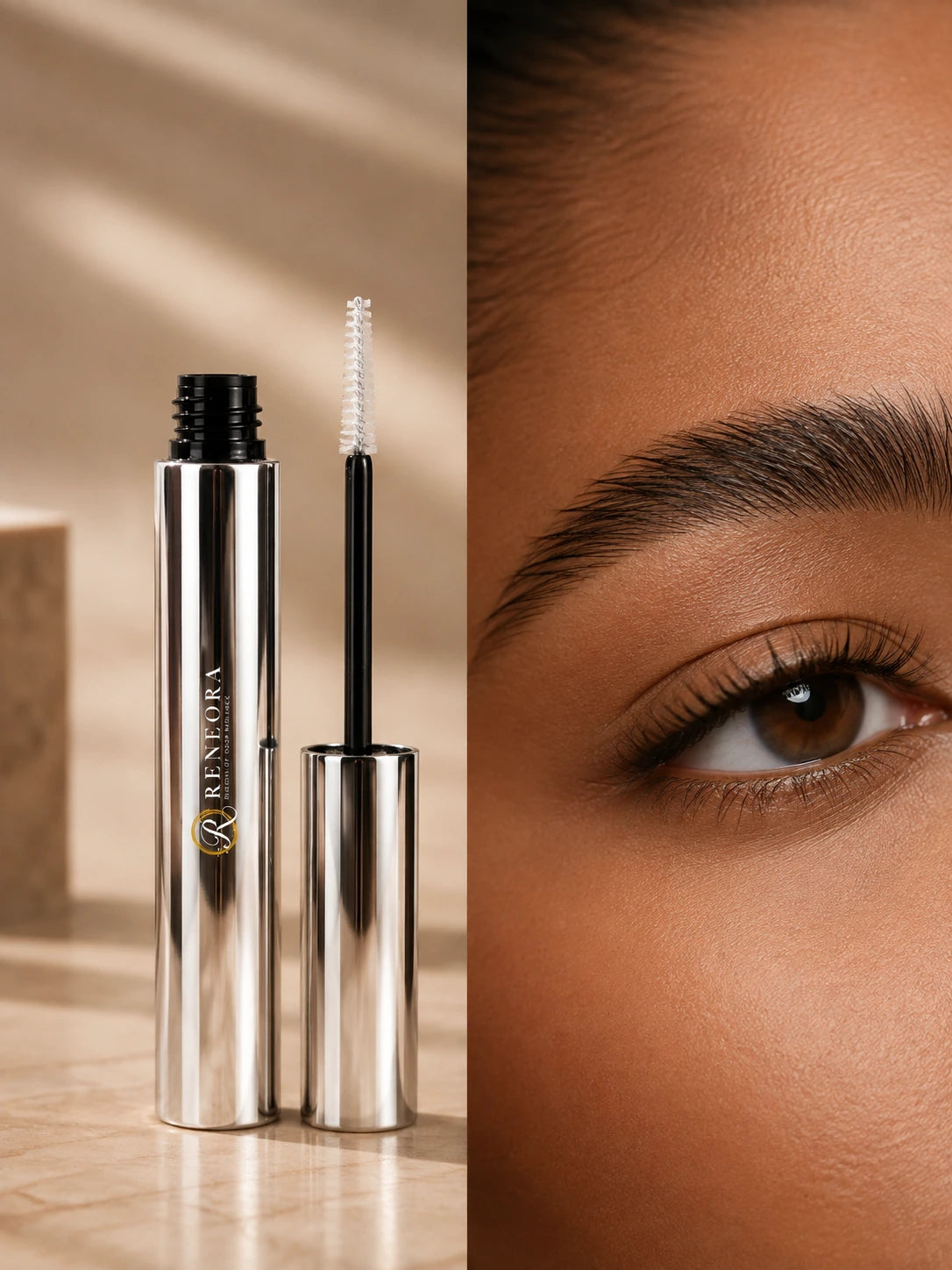 Reneora Eyebrow Gel and groomed brow