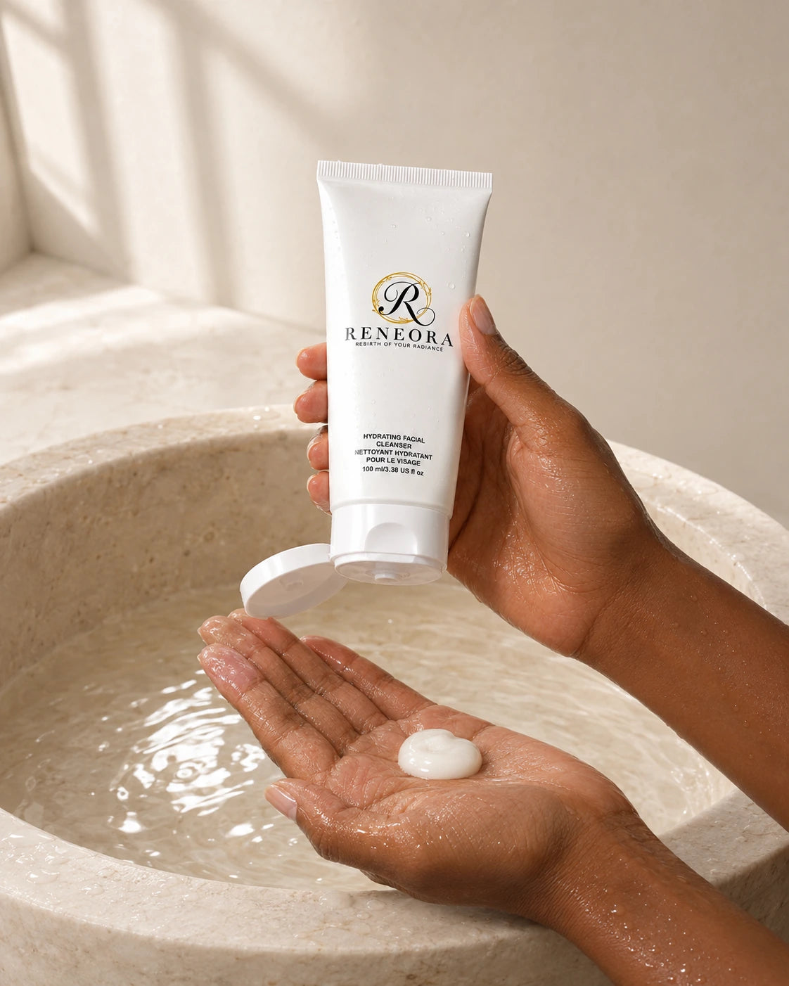 Reneora cleansing skincare routine