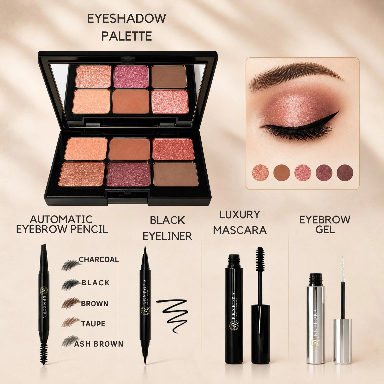 Reneora complete eye makeup wardrobe