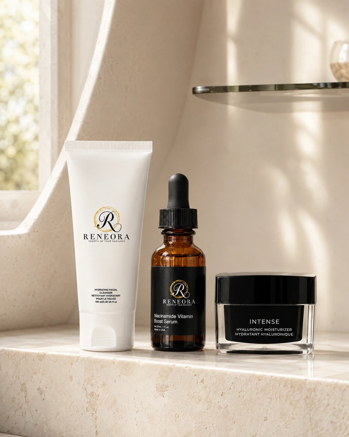 Reneora morning skincare products