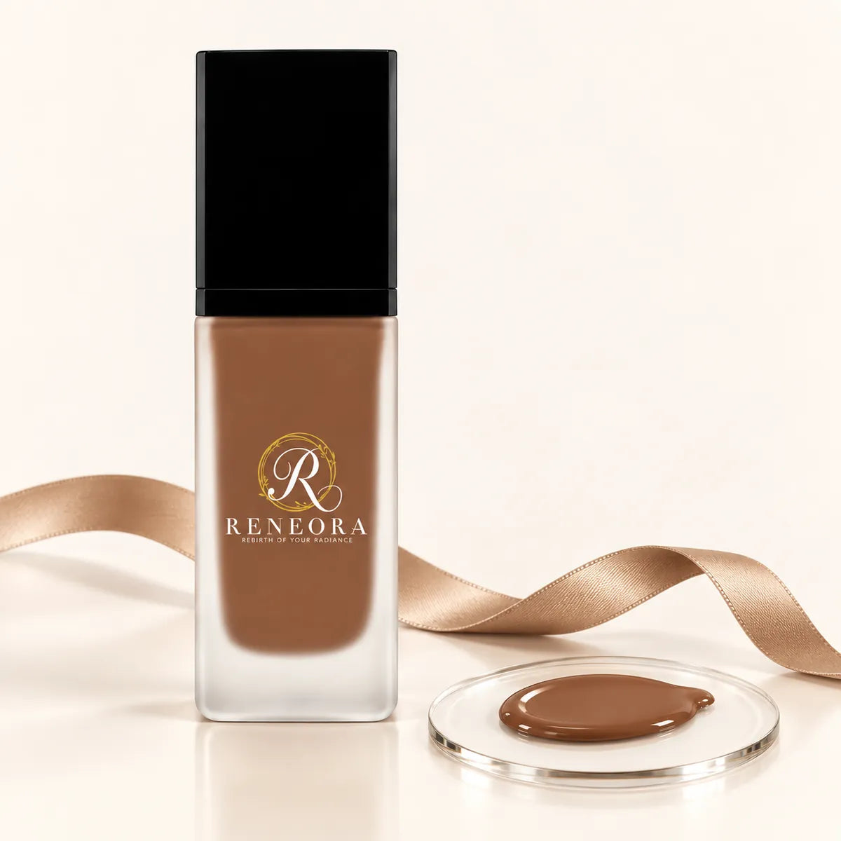 Foundation Amber FK140 product and liquid texture