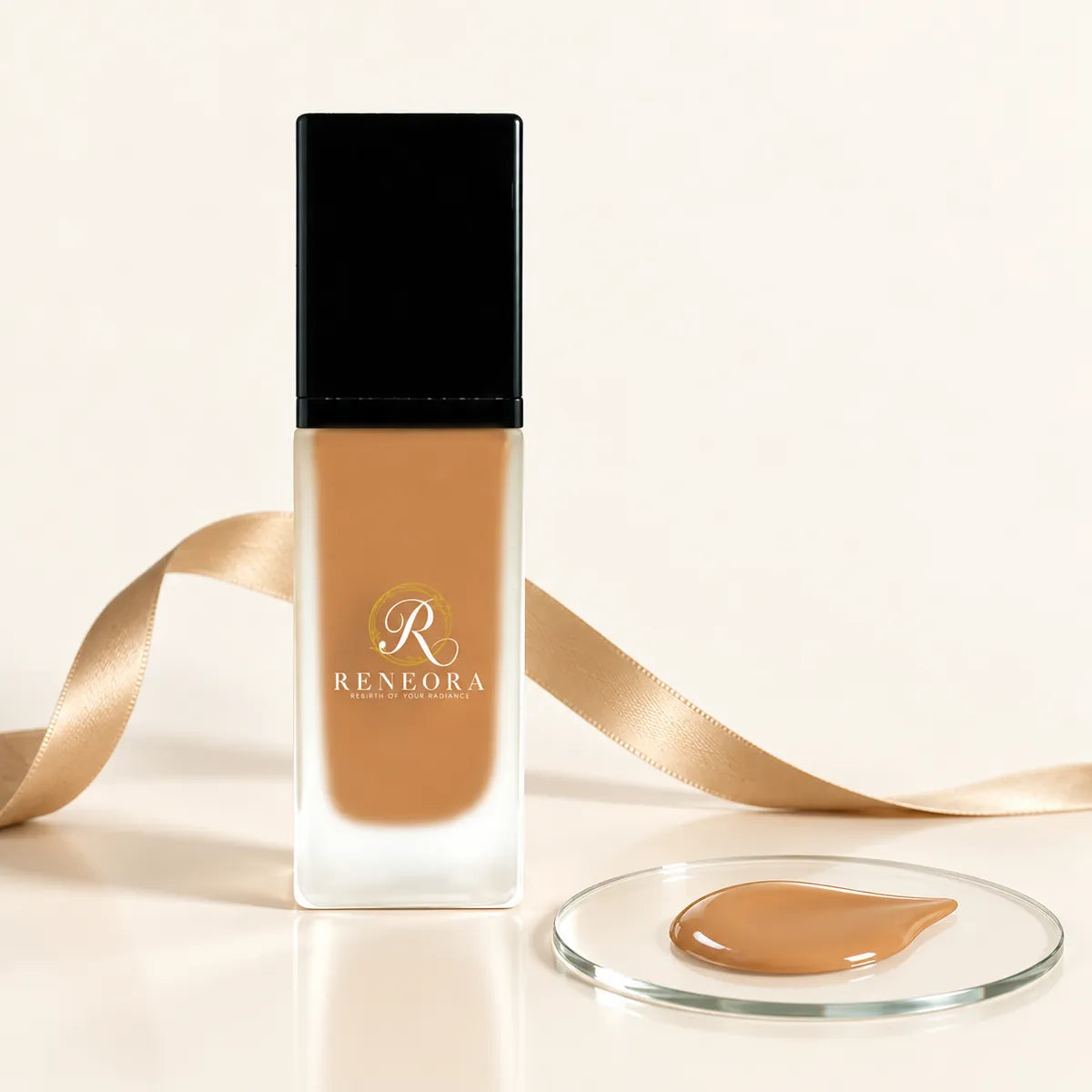Foundation Marigold FK114 product and liquid texture
