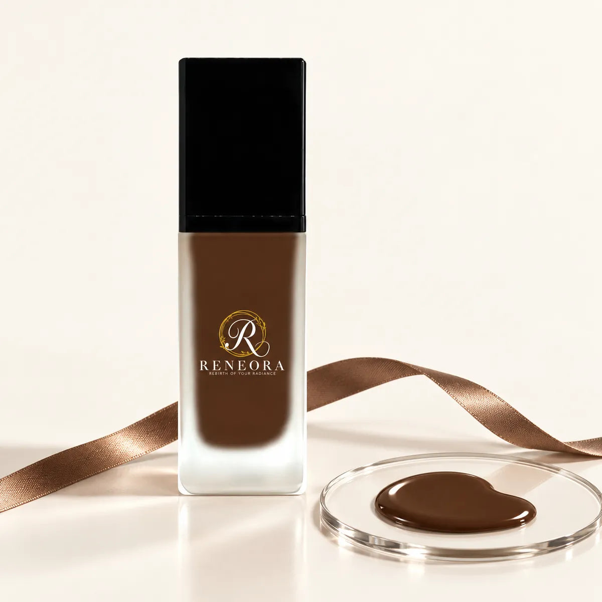 Foundation Velvet Espresso FK145 product and liquid texture
