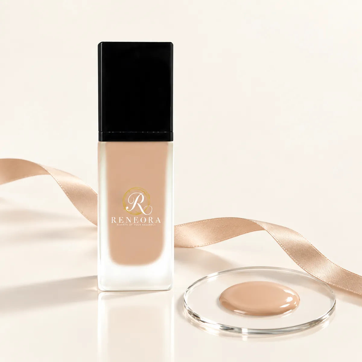 Foundation Warm Nude FK101 product and liquid texture
