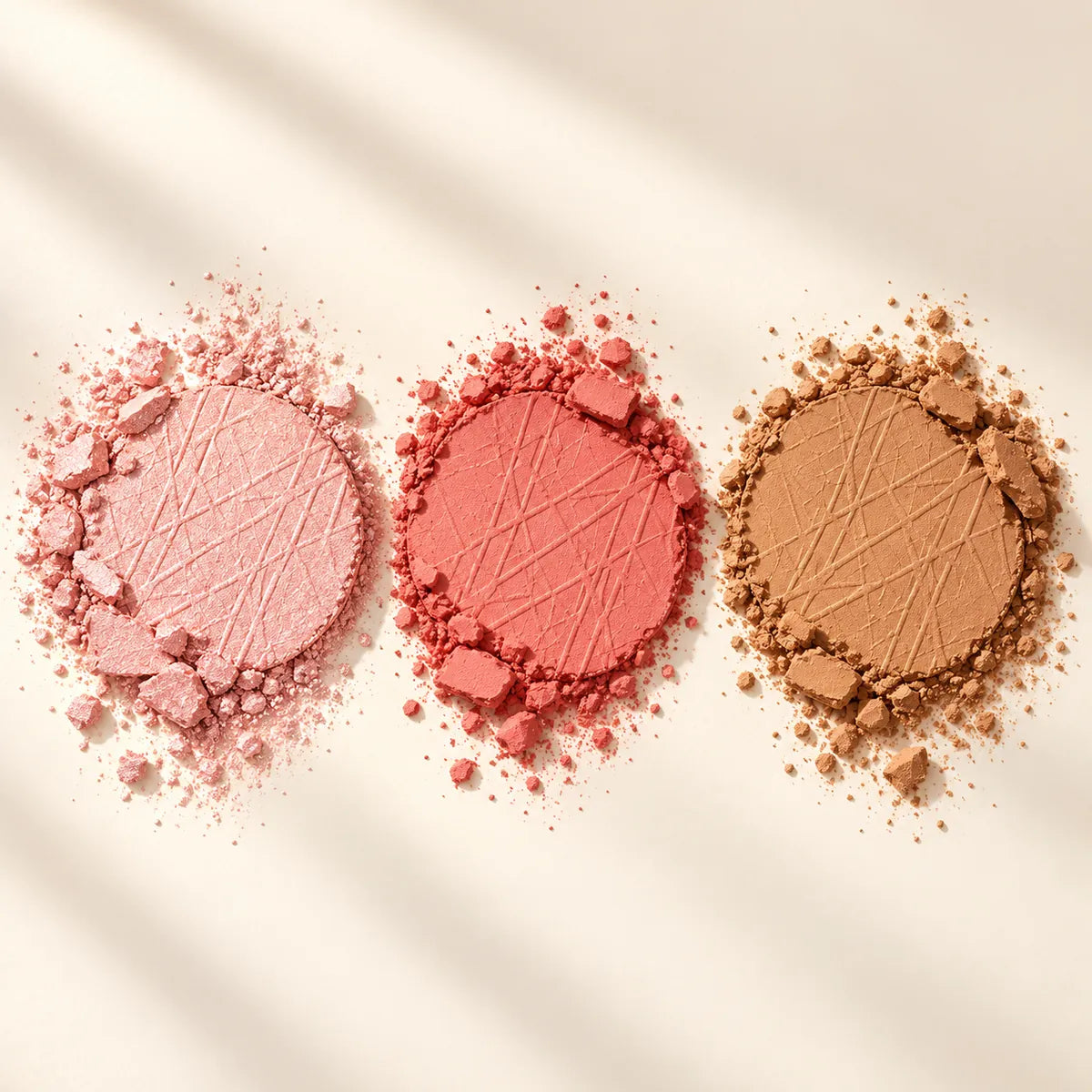 Blushy PCP51 highlighter blush and contour powder textures