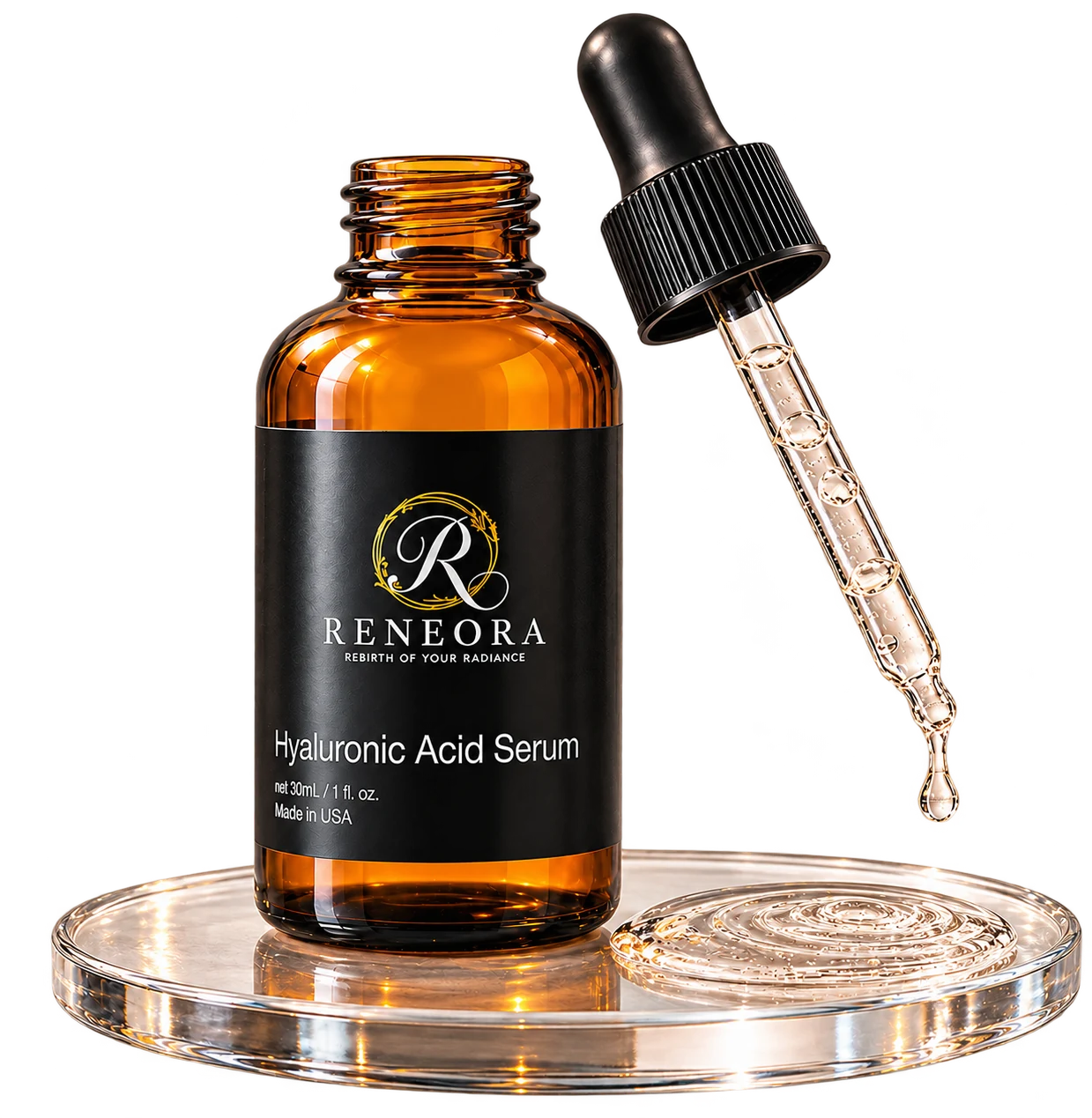 Hyaluronic Acid Serum texture and pipette